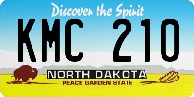 ND license plate KMC210