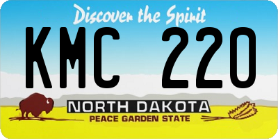 ND license plate KMC220