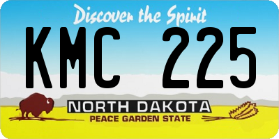 ND license plate KMC225