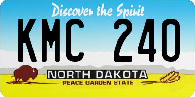 ND license plate KMC240