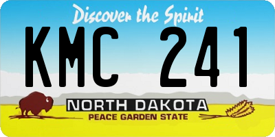 ND license plate KMC241