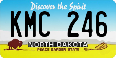 ND license plate KMC246