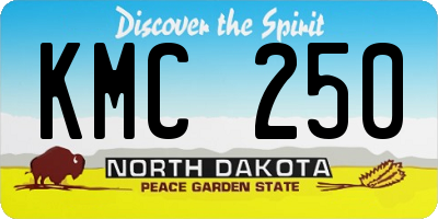 ND license plate KMC250