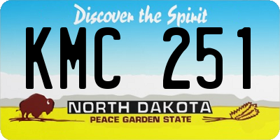 ND license plate KMC251