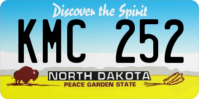 ND license plate KMC252
