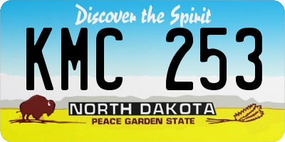 ND license plate KMC253