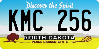 ND license plate KMC256