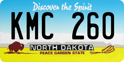 ND license plate KMC260