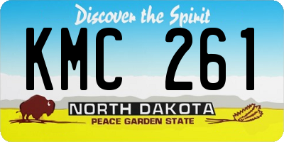 ND license plate KMC261