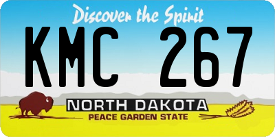 ND license plate KMC267