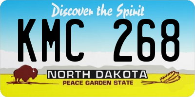 ND license plate KMC268