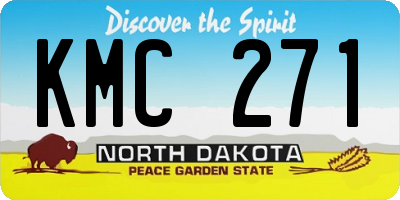 ND license plate KMC271
