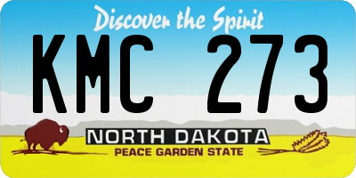 ND license plate KMC273