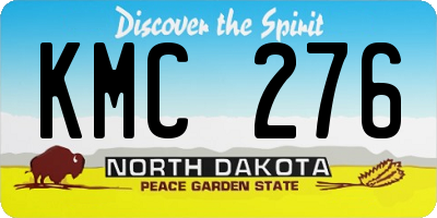 ND license plate KMC276