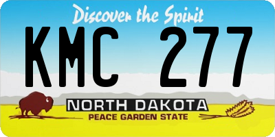 ND license plate KMC277