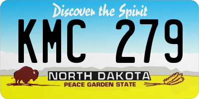 ND license plate KMC279