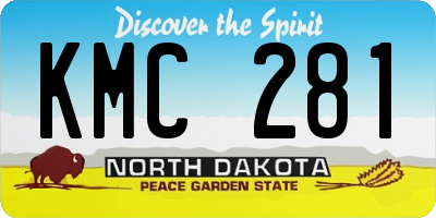 ND license plate KMC281