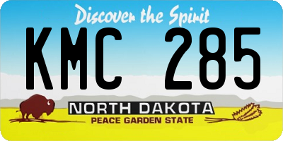 ND license plate KMC285