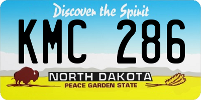 ND license plate KMC286