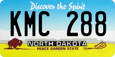ND license plate KMC288