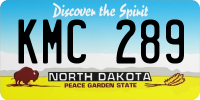 ND license plate KMC289