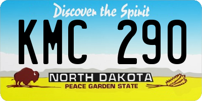 ND license plate KMC290