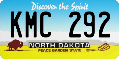 ND license plate KMC292