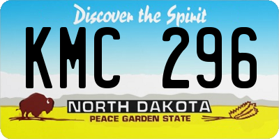 ND license plate KMC296