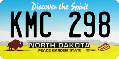 ND license plate KMC298