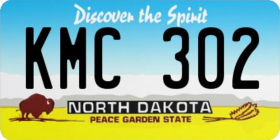 ND license plate KMC302