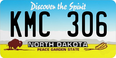 ND license plate KMC306