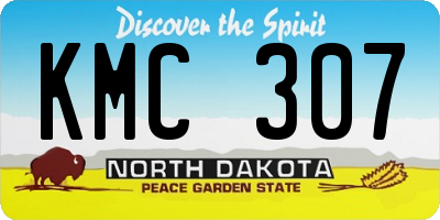 ND license plate KMC307