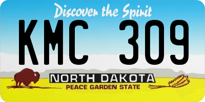 ND license plate KMC309