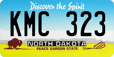 ND license plate KMC323