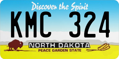 ND license plate KMC324