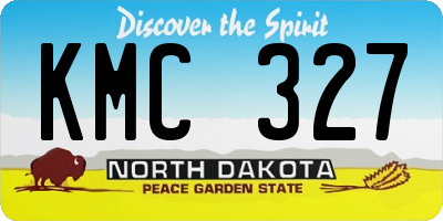 ND license plate KMC327