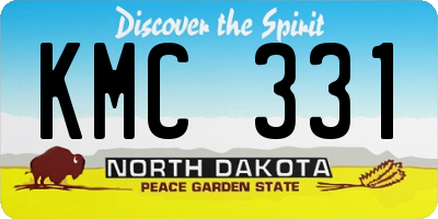 ND license plate KMC331