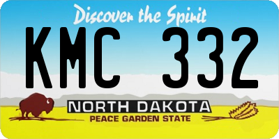 ND license plate KMC332