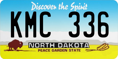 ND license plate KMC336