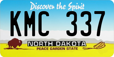 ND license plate KMC337