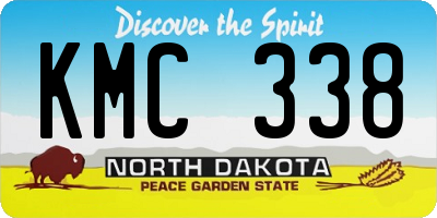 ND license plate KMC338