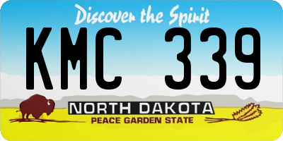ND license plate KMC339
