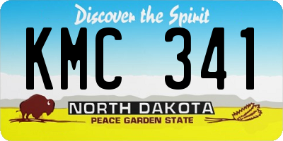 ND license plate KMC341