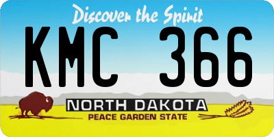 ND license plate KMC366