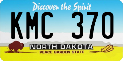 ND license plate KMC370