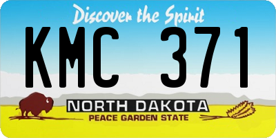 ND license plate KMC371