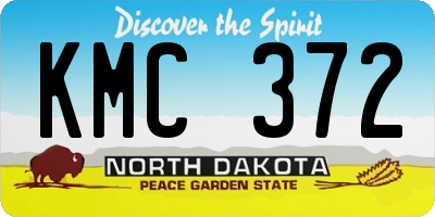 ND license plate KMC372