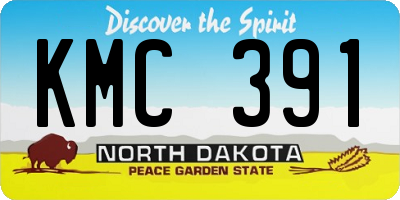 ND license plate KMC391