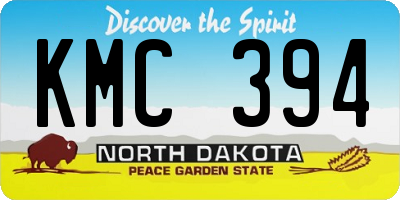 ND license plate KMC394