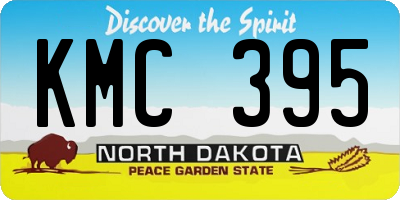 ND license plate KMC395